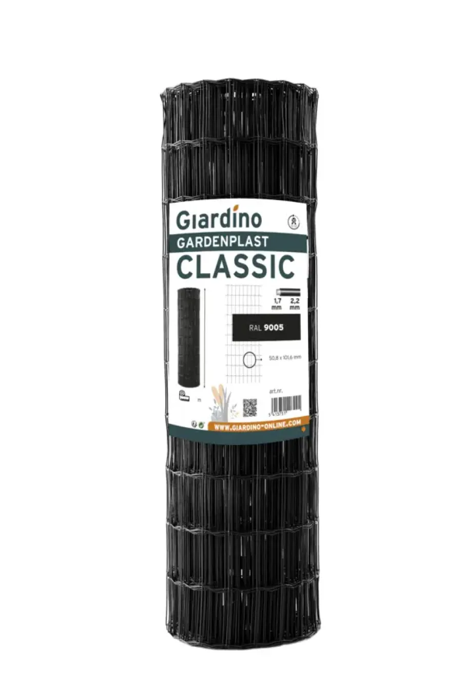 Giardino Gardenplast classic tuingaas 152 cm x 10 m zwart