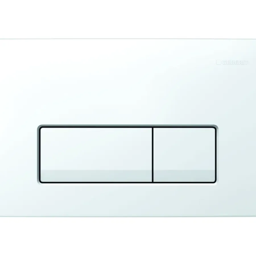 Geberit Delta 51 bedieningspaneel wit voor inbouwreservoir Duofix