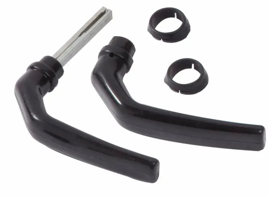 Giardino handgrepen set aluminium zwart voor poort 50 x 70 x 180 mm