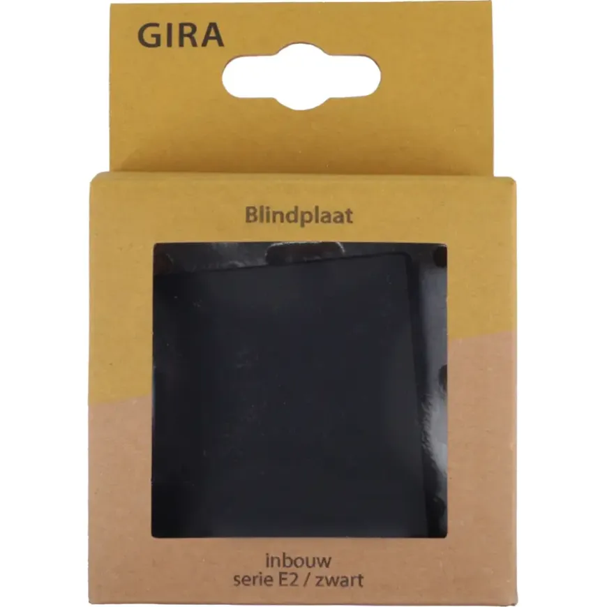 Gira E2 Blindplaat Mat Zwart