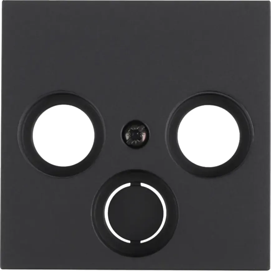 Gira E2 Centraalplaat Radio/TV Mat Zwart