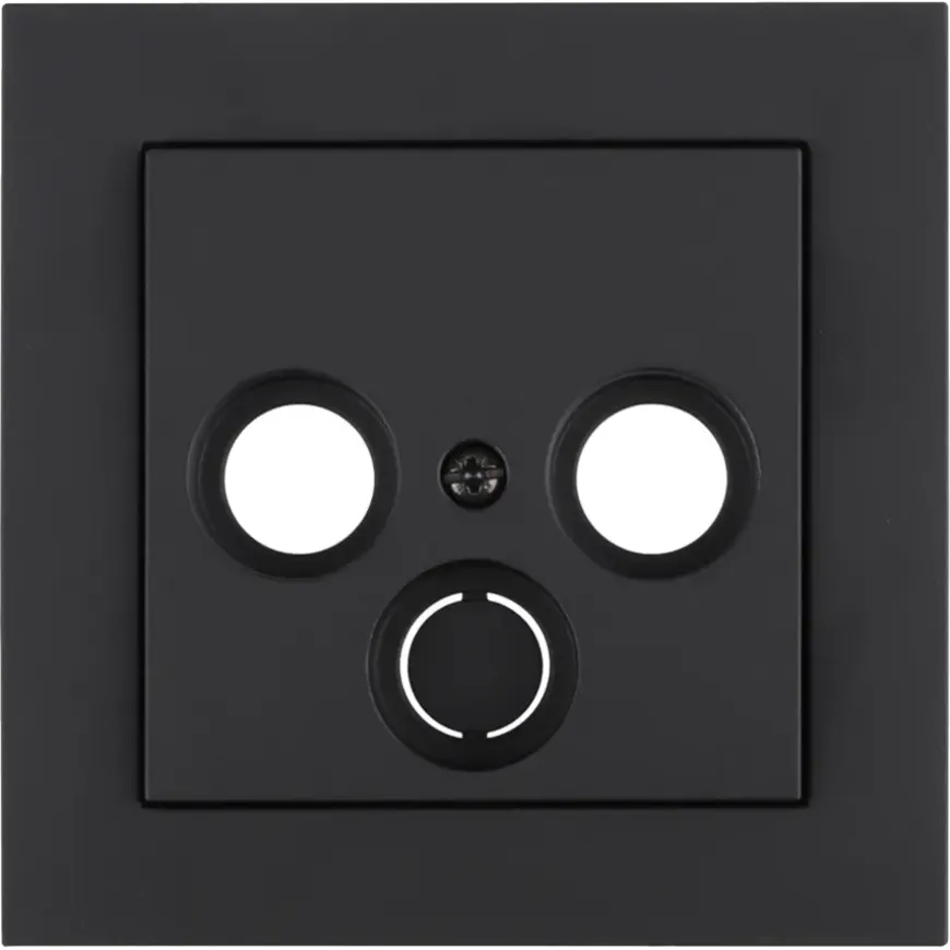 Gira E2 Centraalplaat Radio/TV Mat Zwart