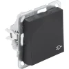Gira E2 Inbouw Enkel Geaard Stopcontact met Klepje Mat Zwart