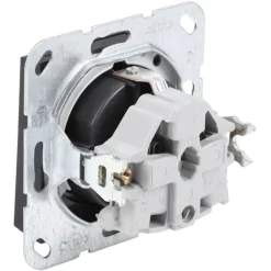 Gira E2 Inbouw Enkel Geaard Stopcontact met Klepje Mat Zwart
