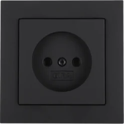Gira E2 Inbouw Enkel Stopcontact Mat Zwart