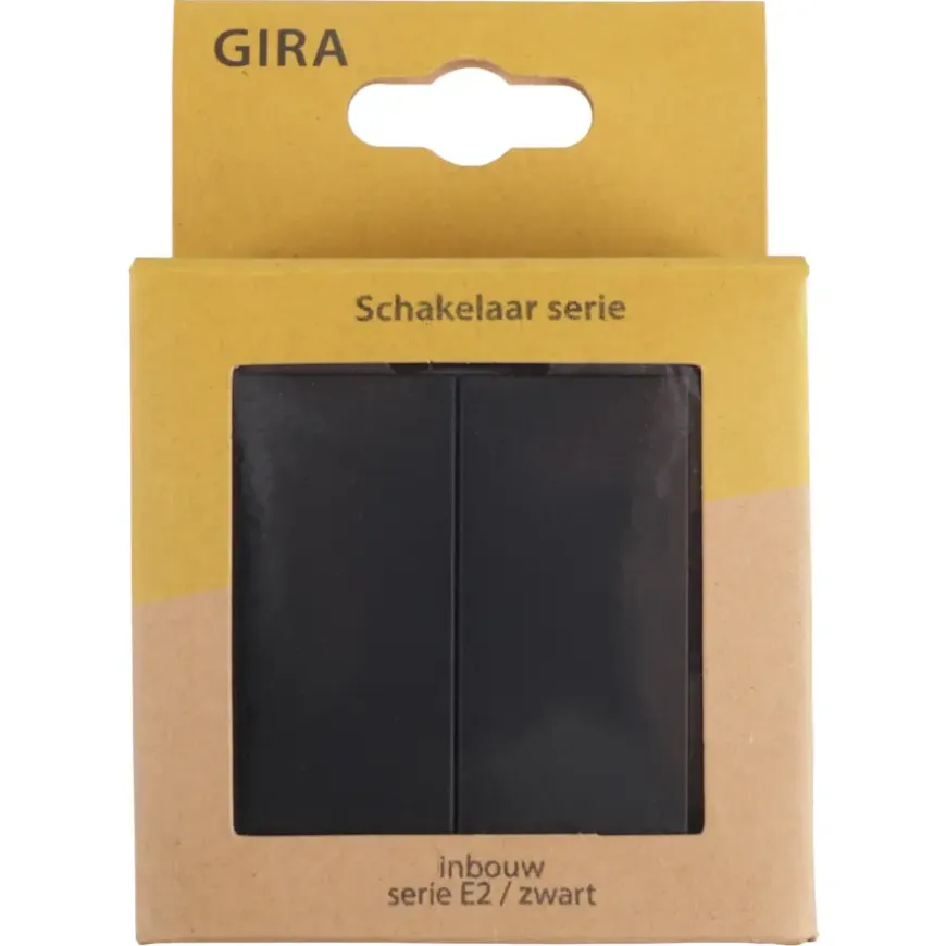 Gira E2 Inbouw Serieschakelaar Mat Zwart