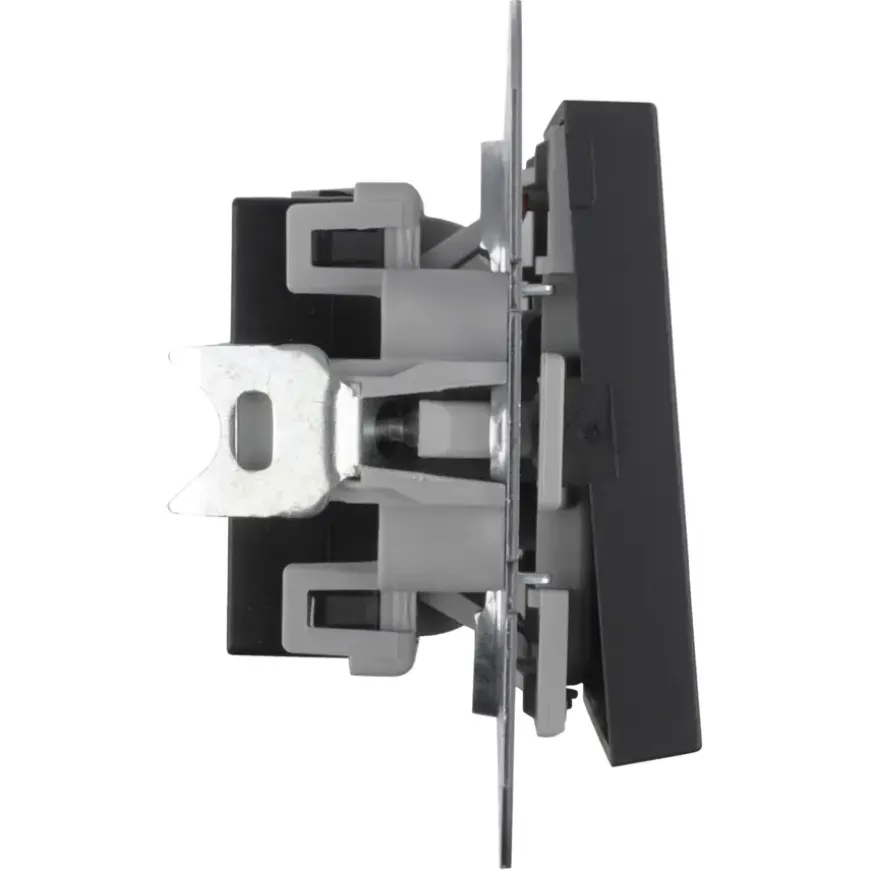 Gira E2 Inbouw Wisselschakelaar Mat Zwart