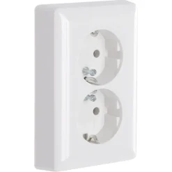 Gira ST55 Inbouw Dubbel Geaard Stopcontact Wit