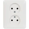 Gira ST55 Inbouw Dubbel Stopcontact Wit