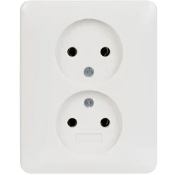 Gira ST55 Inbouw Dubbel Stopcontact Wit