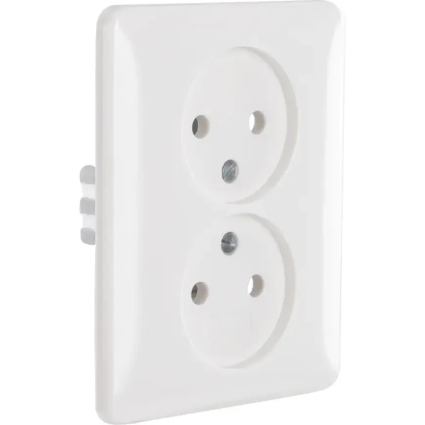 Gira ST55 Inbouw Dubbel Stopcontact Wit