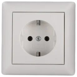 Gira ST55 inbouw enkel geaard stopcontact wit