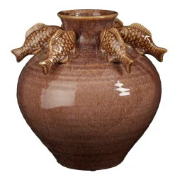 Geen Gisele vaas bruin - h27xd25cm