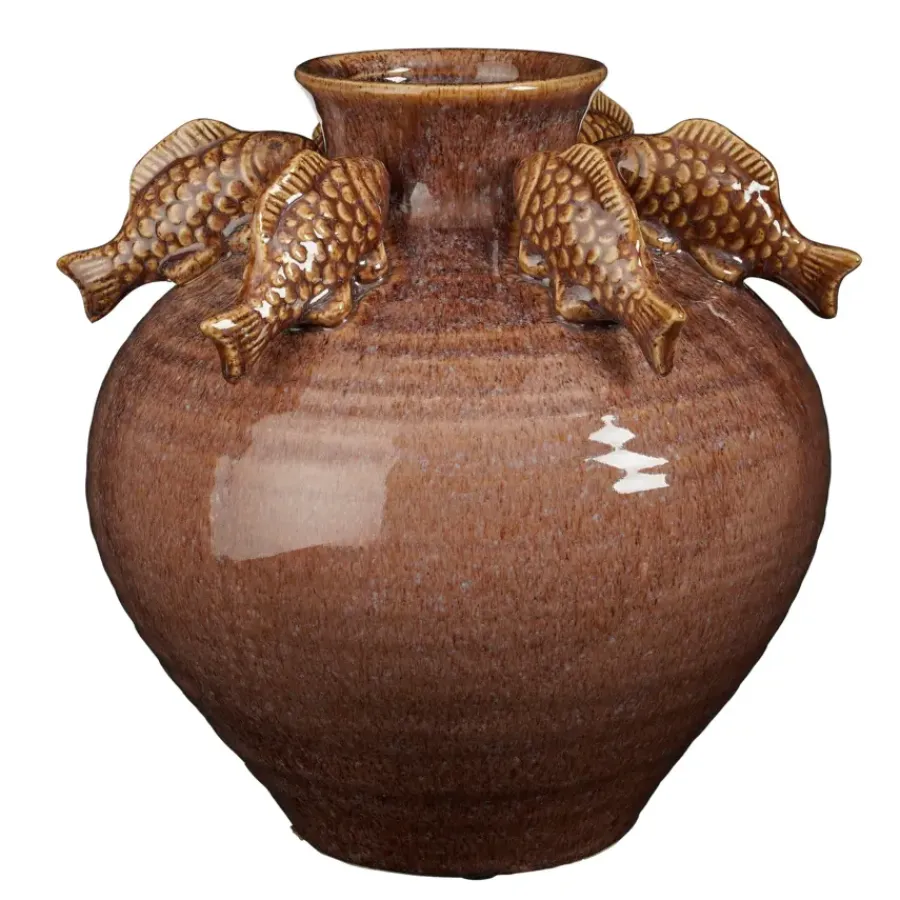 Geen Gisele vaas bruin - h27xd25cm
