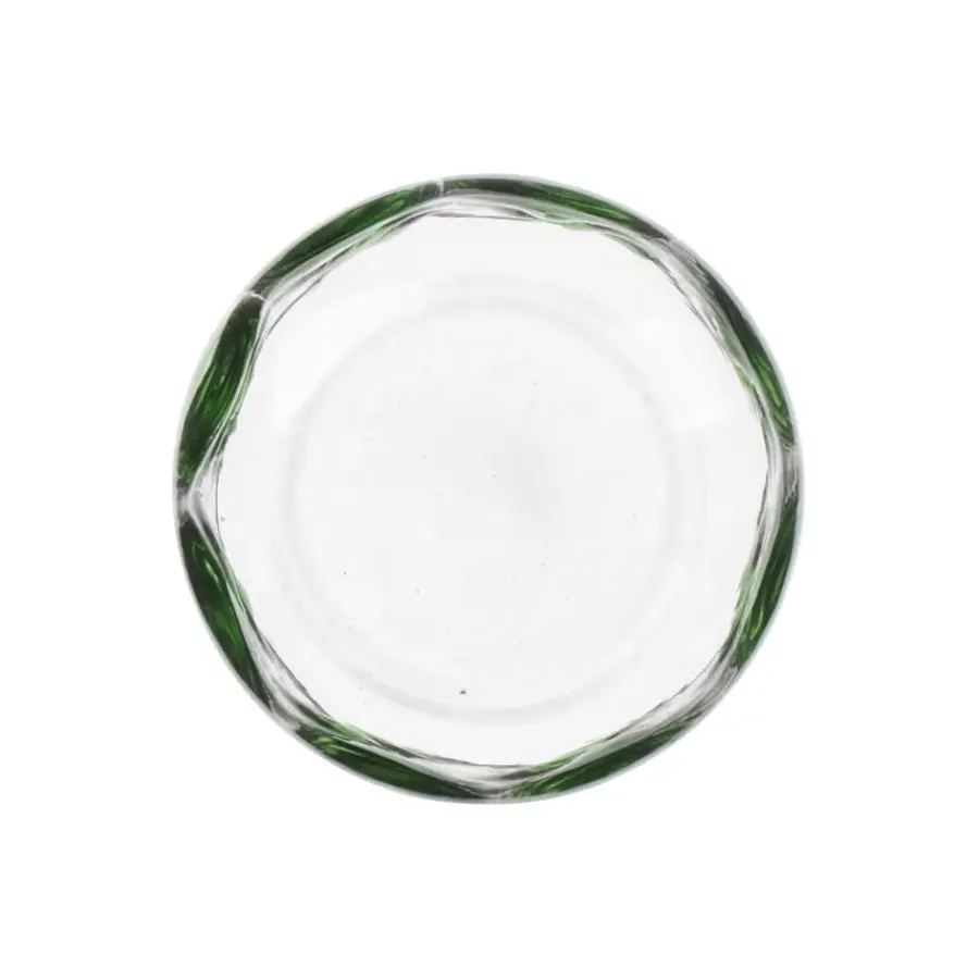 Geen Glas met groene stippen