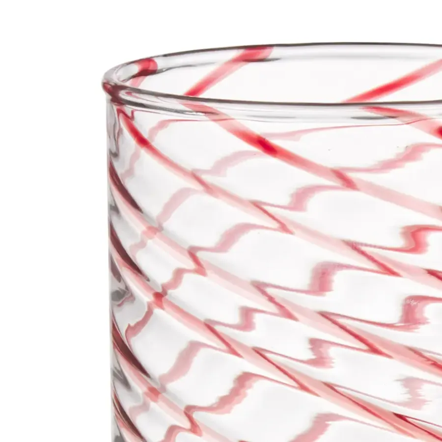 Geen Glas met rode strepen
