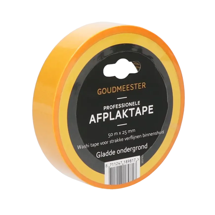 Goudmeester professionele schilderstape gladde ondergrond 50 m x 25 mm