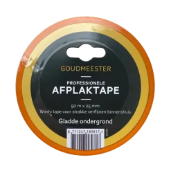 Goudmeester professionele schilderstape gladde ondergrond 50 m x 25 mm