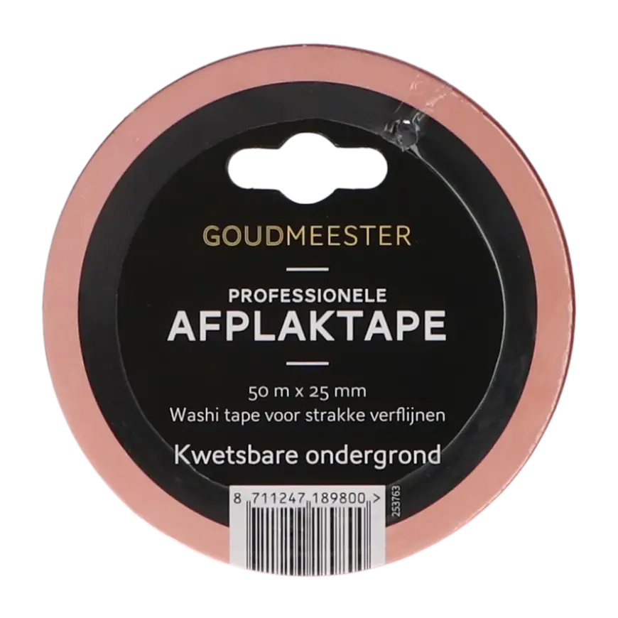 Goudmeester professionele schilderstape kwetsbare ondergrond 50 m x 25 mm