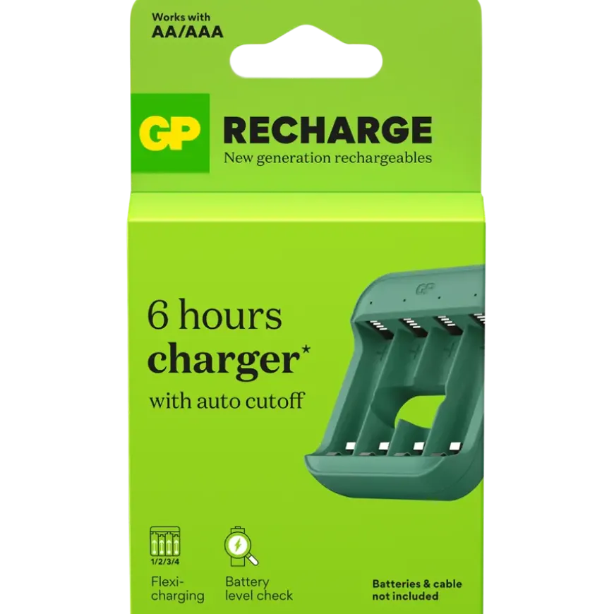 GP batterijlader USB-C (zonder batterijen)