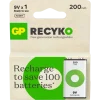 GP Batterij Oplaadbaar 9V NiMH 200mAh ReCyko 8,4V 1 Stuk