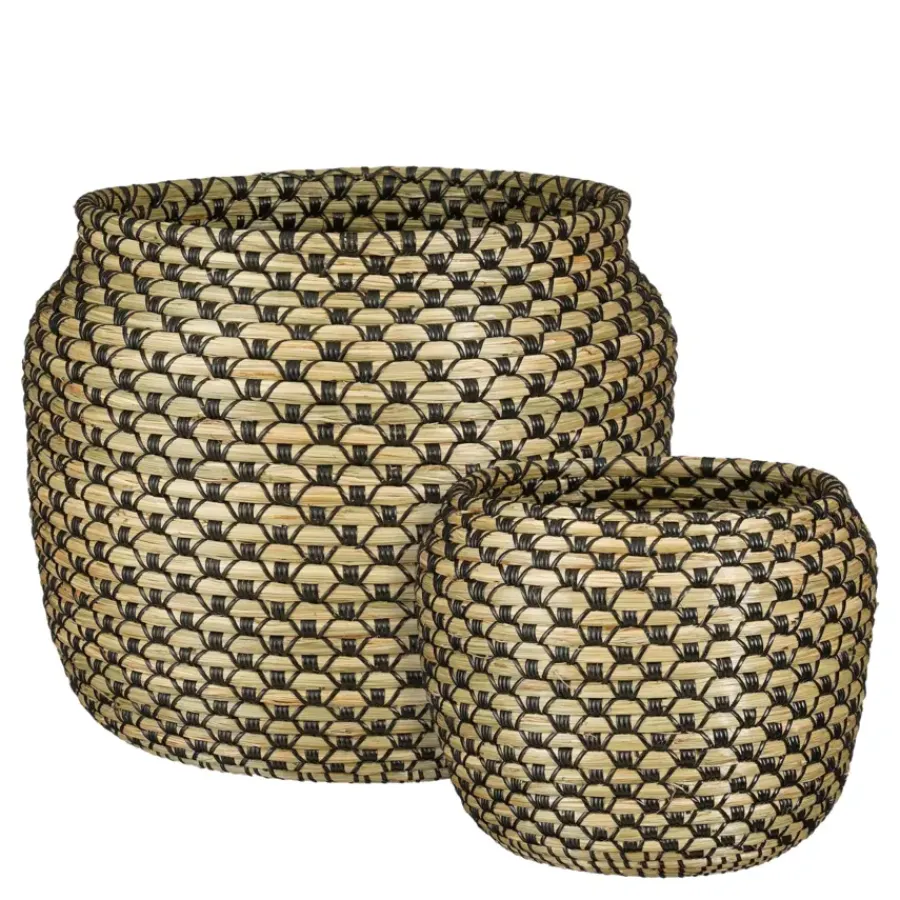 Geen Gracy mand rond zwart- h34xd44cm