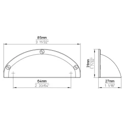 Siro Greep Famke messing antiek 85mm