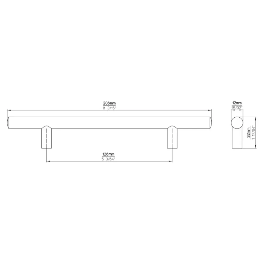 Siro Greep Romy chroom glans 208mm