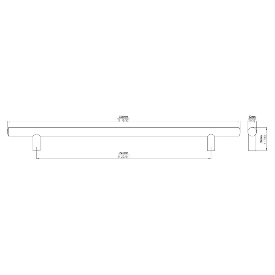 Siro Greep Romy rvs look 320mm