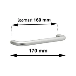 Geen Greep Ronny rvs 170mm