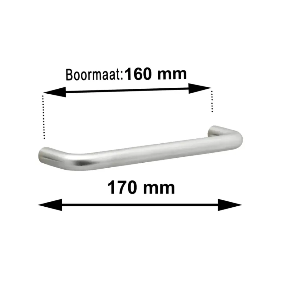 Geen Greep Ronny rvs 170mm