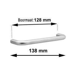 Geen Greep Ronny rvs 138mm