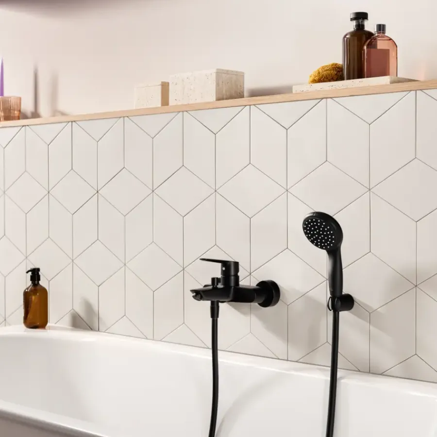 Grohe bad-/douchemengkraan Start mat zwart 15 cm