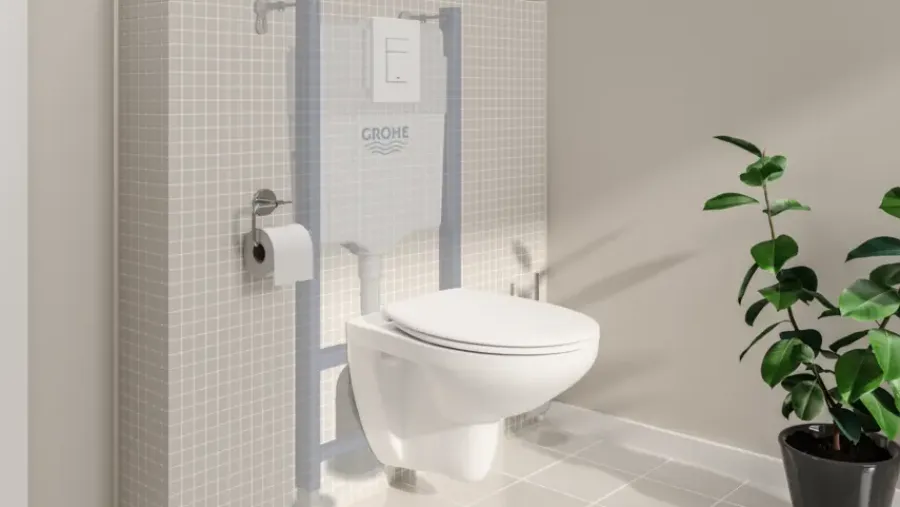 Grohe Bau Even inbouwreservoir met hangend toilet 5-in-1