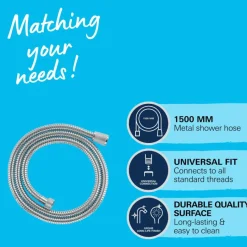 Grohe doucheslang VitalioFlex Metal metaal 150 cm chroom