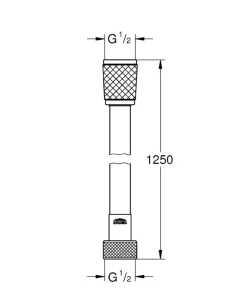 Grohe doucheslang VitalioFlex Trend kunststof 125 cm chroom