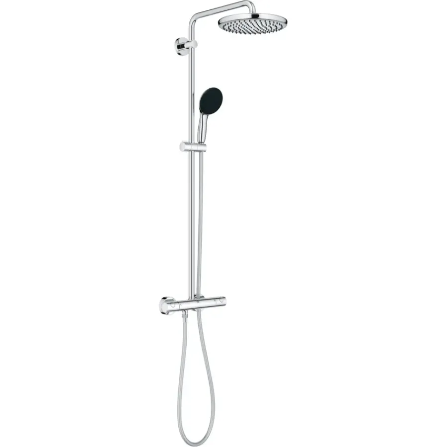 Grohe douchesysteem Vitalio Start 250 met handdouche en thermostaatkraan 2 standen chroom, max. 8,0 L/min bij 3 bar - hartafstand kraan 15 cm