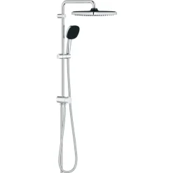 Grohe Douchesysteem Vitalio Comfort 250 Douchesysteem vierkant met omstelling, Max. 8,0L/M Bij 3 Bar Chroom - hartafstand kraan 15 cm