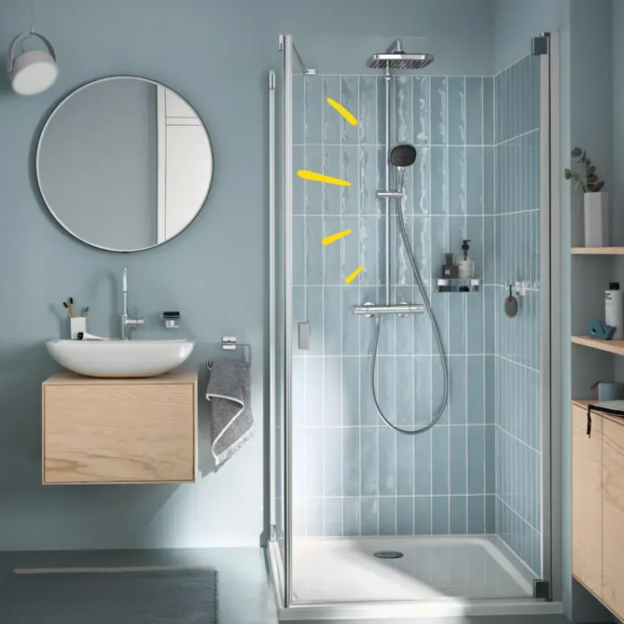 Grohe Douchesysteem Vitalio Comfort 250 met thermostaatkraan, Max. 8,0L/M Bij 3 Bar - Chroom - hartafstand kraan 15 cm