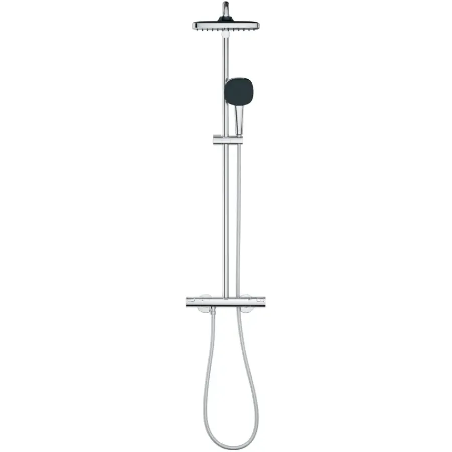 Grohe Douchesysteem Vitalio Comfort 250 met thermostaatkraan, Max. 8,0L/M Bij 3 Bar - Chroom - hartafstand kraan 15 cm