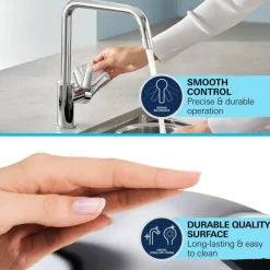 Grohe Get éénhendel keukenkraan met hoge uitloop Chroom