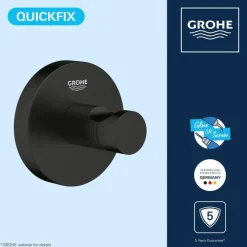 Grohe Handdoekhaak QuickFix Start Mat Zwart