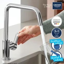Grohe keukenkraan Start hoge U-uitloop QuickFix chroom