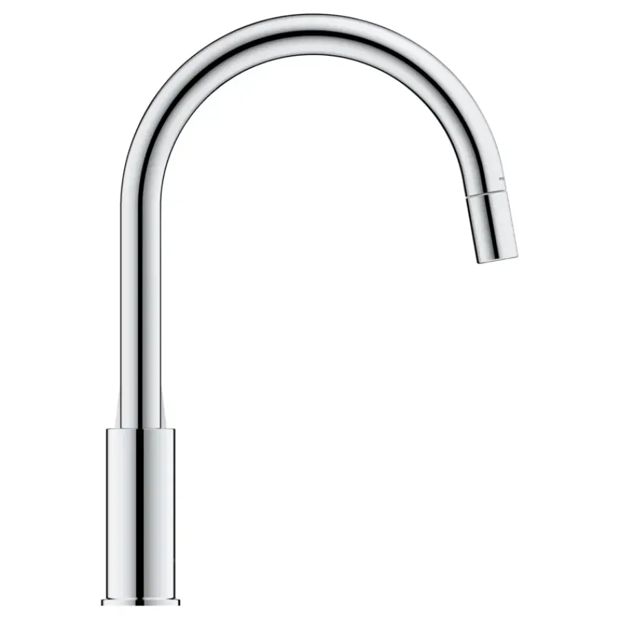 Grohe Keukenmengkraan Start Edge Hoge Uitloop Uittrekbare Mousseur Chroom