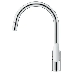 Grohe Keukenmengkraan Start Edge Hoge Uitloop Uittrekbare Mousseur Chroom