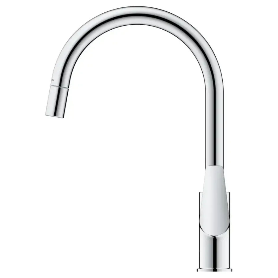 Grohe Keukenmengkraan Start Edge Hoge Uitloop Uittrekbare Mousseur Chroom