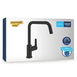 Grohe keukenmengkraan Start hoge uitloop mat zwart