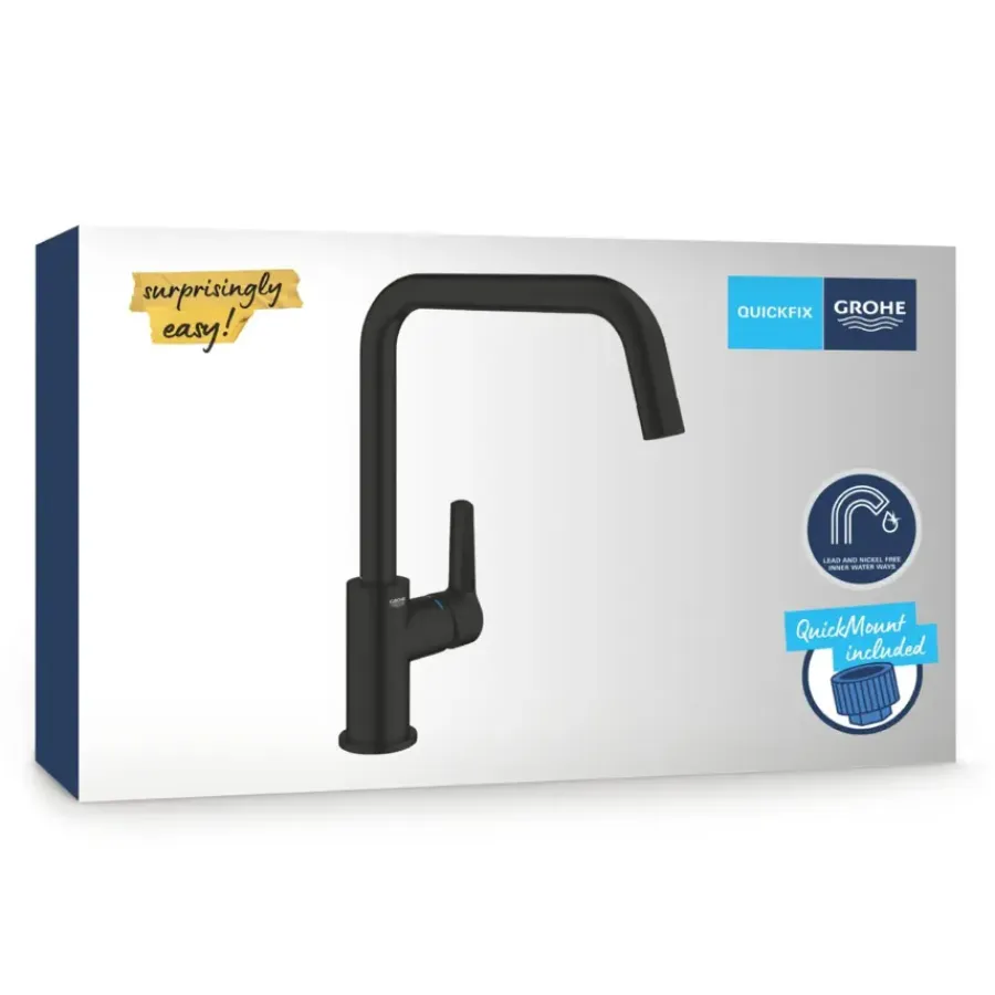 Grohe keukenmengkraan Start hoge uitloop mat zwart