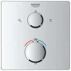 Grohe Precision Thermostat Perfect inbouw douchesysteem met Vitalio Rain Mono 310 hoofddouche vierkant Chroom