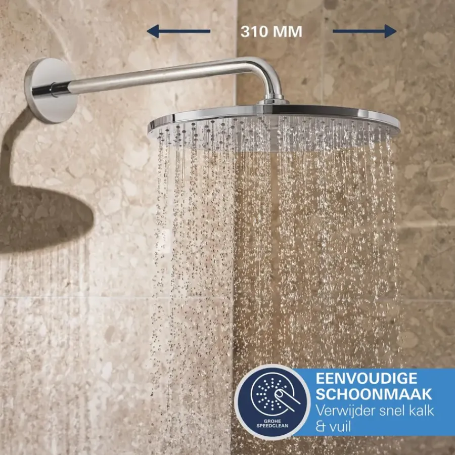 Grohe Precision Thermostat Perfect inbouw douchesysteem met Vitalio Rain Mono 310 hoofddouche rond Chroom